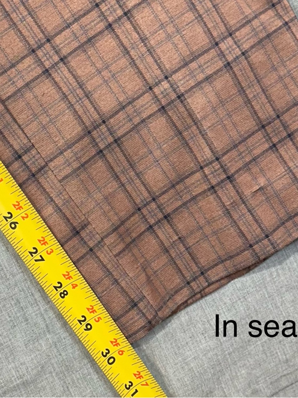 Men's Cloudstyle Plaid Suit Set 2 pcs. Dark Khaki Plaid Slim Formal Sz XXL - Picture 5 of 11